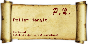 Poller Margit névjegykártya